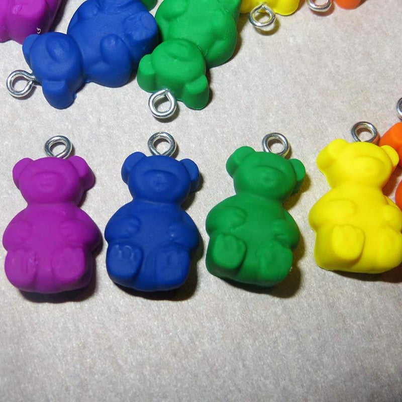 Palksky 20 Cavity Large Gummy Bear Mold/Big Bear Crayon Mold for Brownie Muffin Chocolate Ganache Jelly Pralines Caramels Candy Soap Bar Bath Bomb Mould - Image 2
